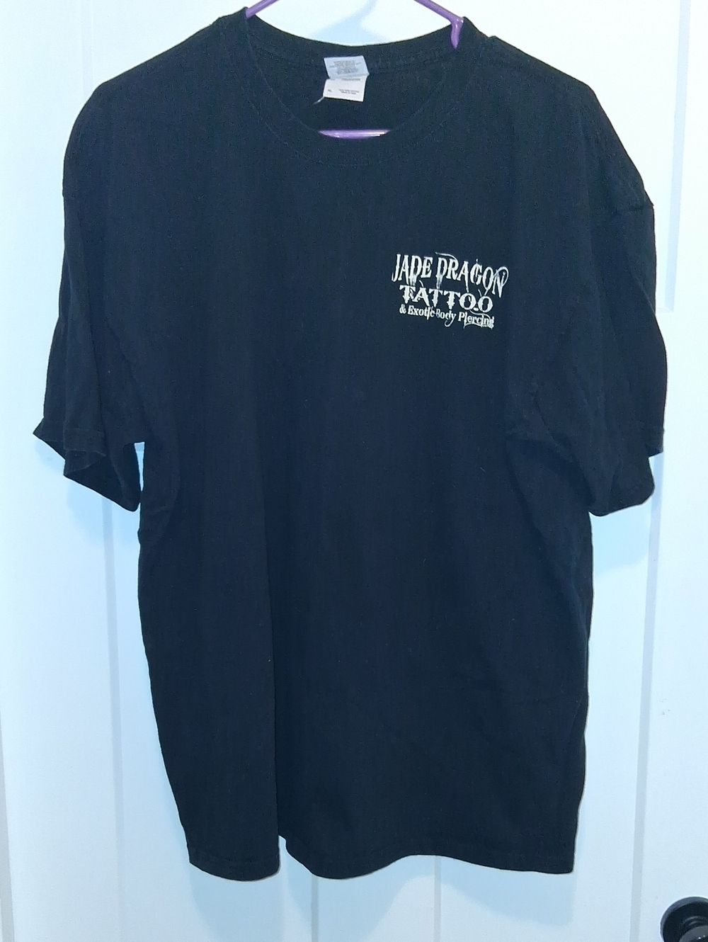 Jade Dragon Tattoo Black Graphic Crewneck T-Shirt Size XL